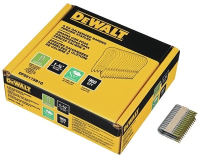 DEWALT  9-Gauge Galvanized Barbed Fencing Staples, 1.75'', Qty. 960 | DFS9175B1G
