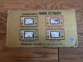 NINTENDO GAME & And Watch Mickey Mouse w/ BOX  MANUAL Paper & Bag 1981 JAPAN