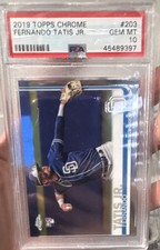 Topps 2019 Chrome Fernando Tatís Jr. #203 RC Base San Diego Padres PSA 10