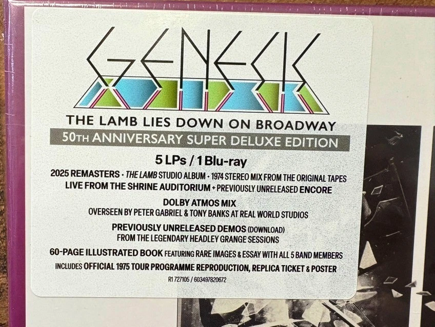 Genesis The Lamb Lies Down On Broadway 50th Anniversary Super Deluxe Edition NIP - Image 4 of 4