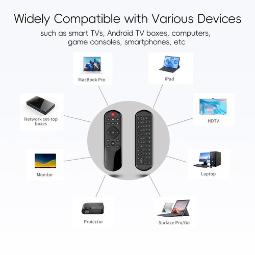 Universal TV Remote Air Mouse Bluetooth & 2.4G Wireless Keyboard with Voice I... - Picture 4 of 6