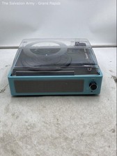 Vintage R608 Blue Black Belt Drive System Bluetooth Aux Vinyl Record Player