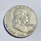 1952 D Franklin Half Dollar - (Fine Details) Plastic Protector Included