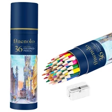 Finenolo 36 Pack Colored Pencils for Adult Coloring Books, Soft Core, Art Drawin