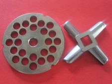 OUR BEST 32 x 1/2"  12 mm large hole Meat Grinder Plate  Heavy Duty Knife
