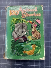 Vtg 100 Animal Stories 1947 Whitman Publishing Illustrated