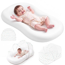 Baby Lounger with Net Cover, 360  Protective Infant Support Cushion  for Superv