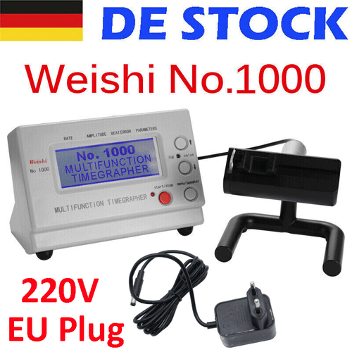 No.1000 Weishi Timegrapher Zegarek mechaniczny Timing Machine Wielofunkcyjna wtyczka UE - Zdjęcie 1 z 16