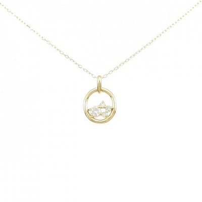 Authentic K18YG Diamond Necklace 0.20CT #270-004-278-3500