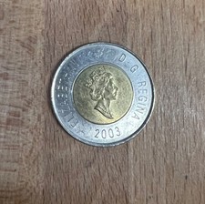 2003 $2 Dollar Canadian Coin Circulated VF Like Shiny Toonie