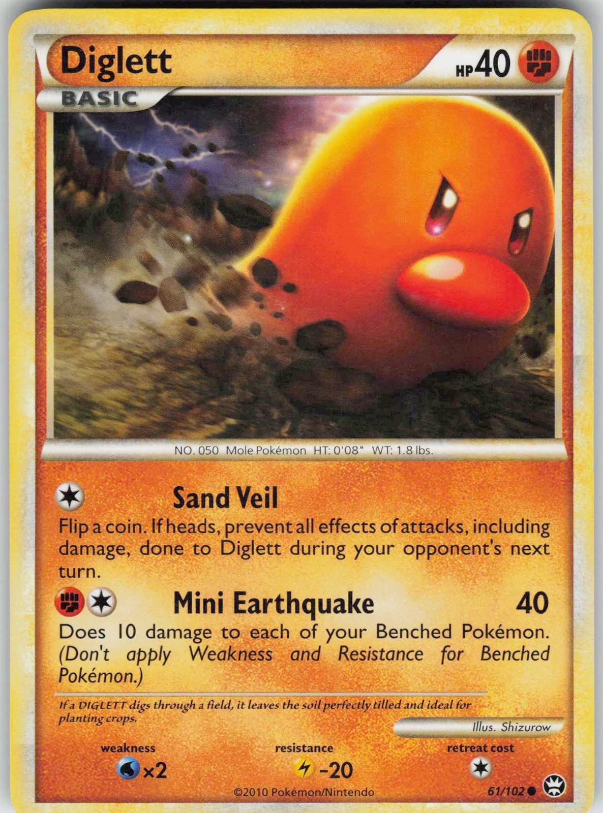 Pokemon Diglett 61/102 Triumphant Common LP