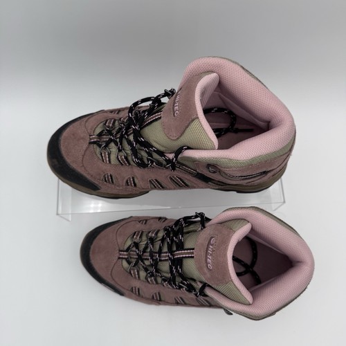 Hi-Tec Women's Bandera Mid Hiking Boots Size 10 Taupe/Pink KY16D - Picture 2 of 8