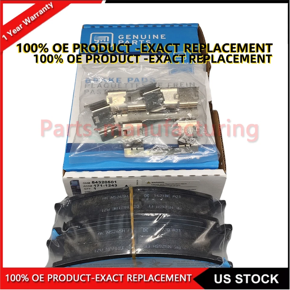 Front Brake Pads Kit 84320501 For GM 14-20 Cadillac Sierra Yukon Chevrolet Foto 2 de 4
