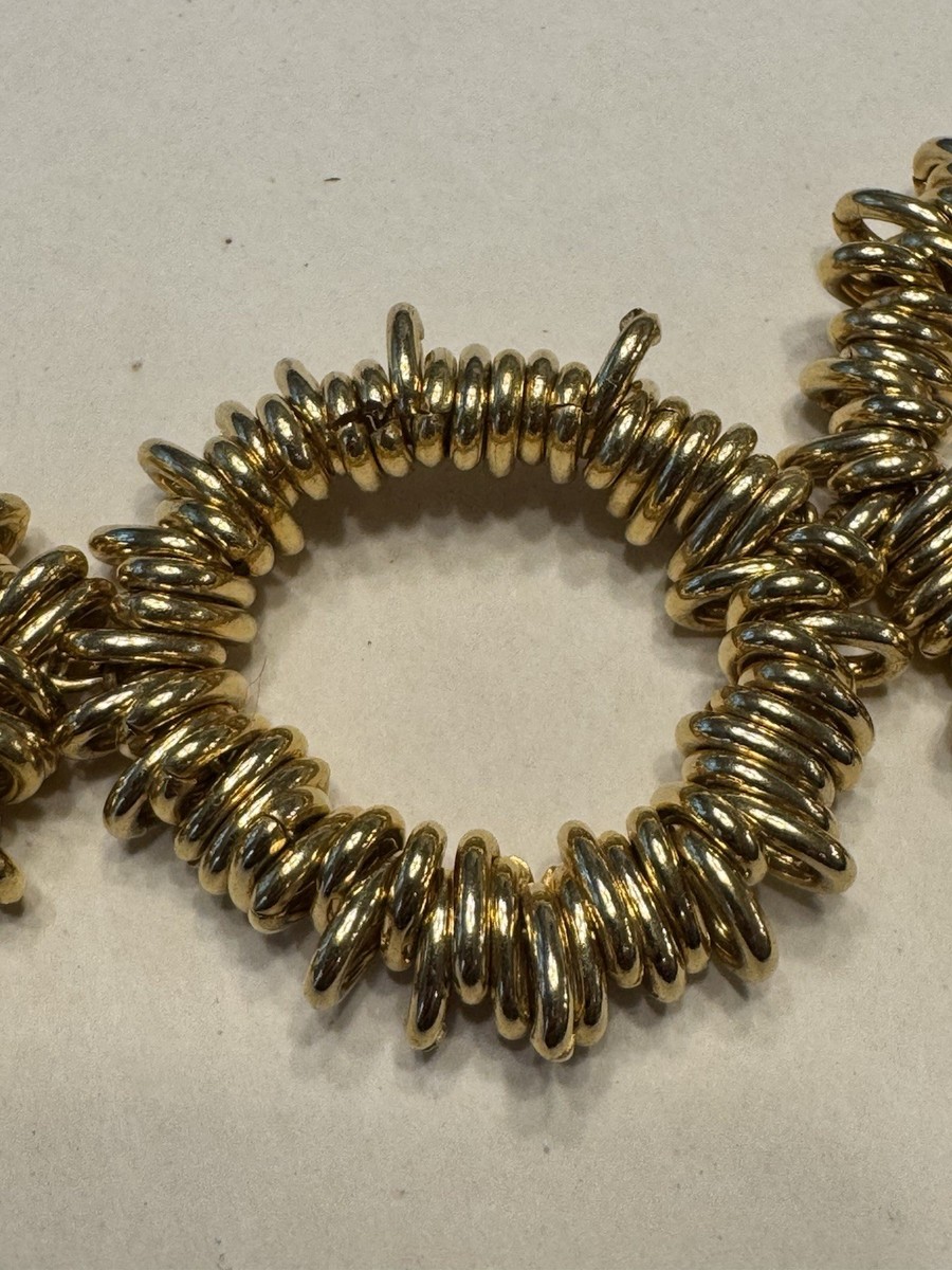 The Sylvia Benson Chunky Spiral Gold Tone Bracelet 7.5” Long View 3