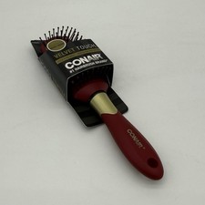 Conair Velvet Touch Vent Hair Brush Red Handle New Detangler And Distribute New