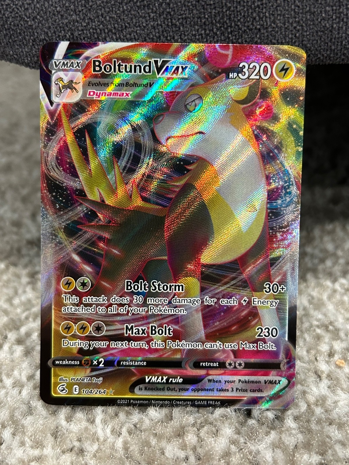 Pokemon Boltund VMAX #104/264 SWSH08: Fusion Strike 