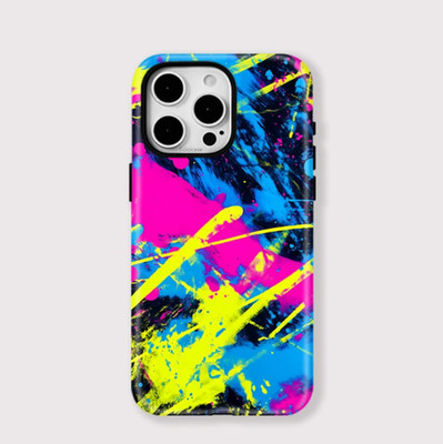 Neon Splash Graffiti Street Art MagSafe Case iPhone 17 16 15 14 13 12 11