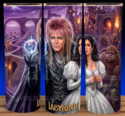 Labyrinth 80s Fantasy Movie David Bowie - Jennifer Connelly Cup Mug Tumbler 20oz