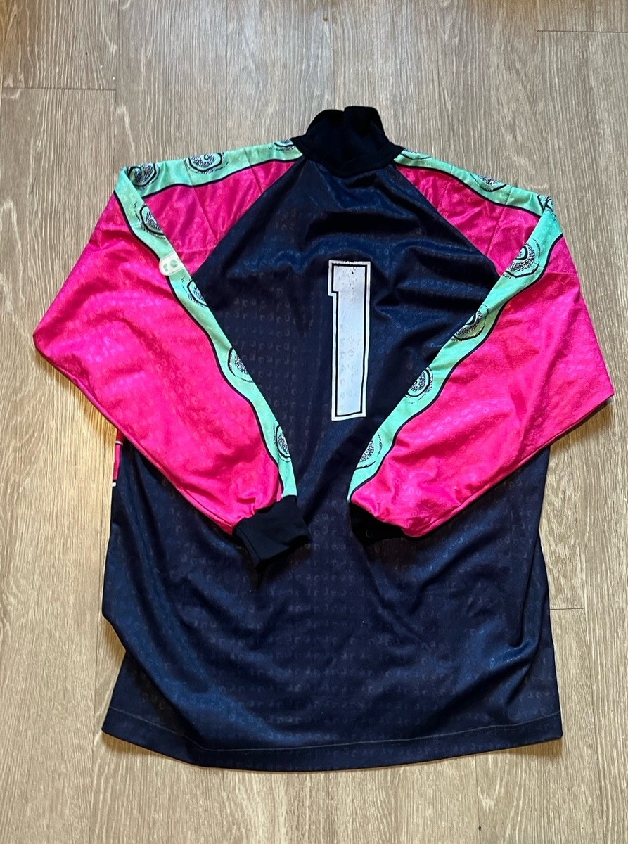 Maillot De Gardien De But Reusch Vintage Années 90 - Bleu - Taille L - Occasion Très Bon état