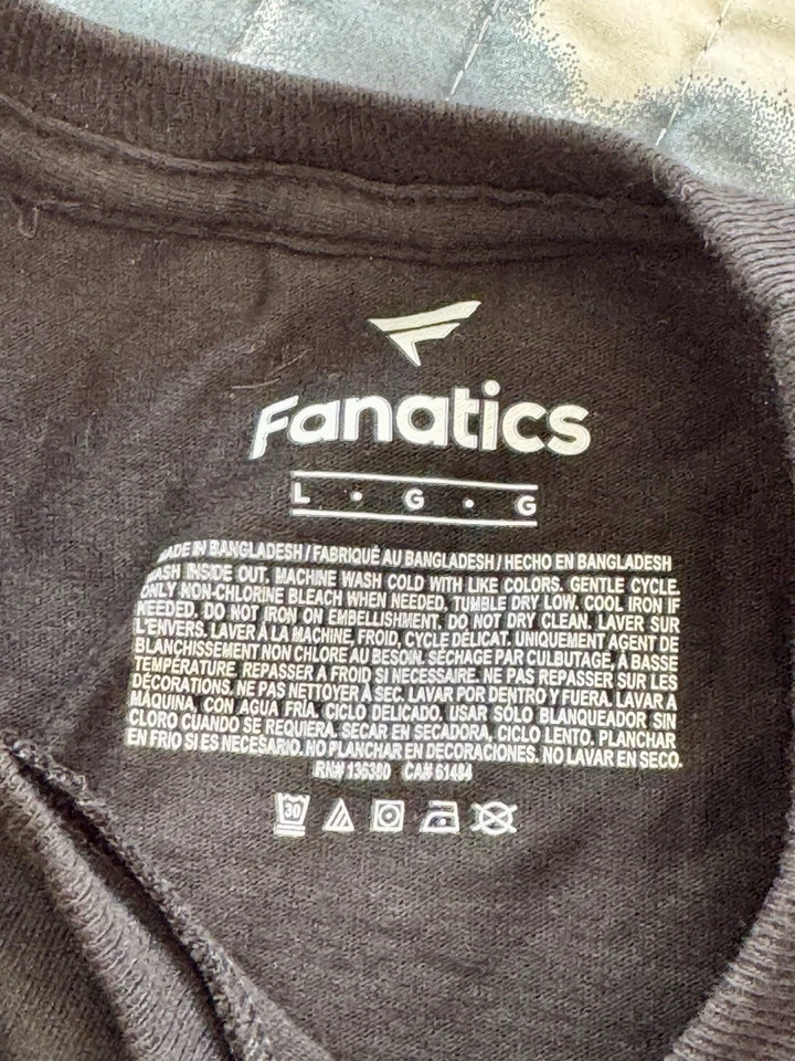 Nueva Camiseta Fanatics Para Hombre Negra Noche UFC Love Letter Talla Grande Foto 4 de 4