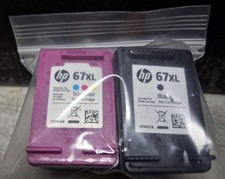 Set Genuine HP 67XL Black 67XL Color Inkjets Seal Intact NO BOX NO BAG