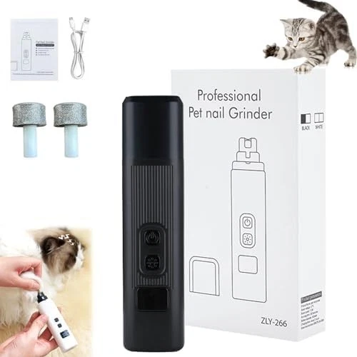 Safe Cut Cat Nail Trimmer,Adjustable 360°Grinding Setting,Ultra-Quiet Under 40dB
