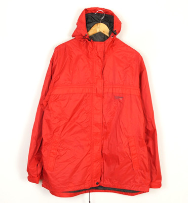 DIDRIKSONS Women's Jacket Size 44 2XL Red Windbreaker Hooded Polyamide Full Zip
