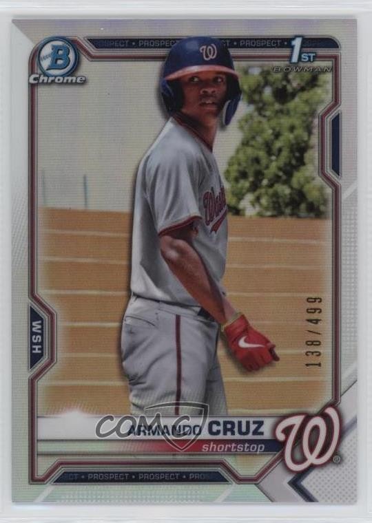 2021 Bowman Chrome Prospects Refractor 138/499 Armando Cruz #BCP-247 xb2