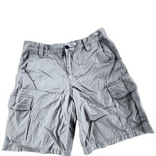 Magellan Mens Cargo Shorts 36W Gray Cotton Durable Outdoor Wear Hiking Fishing