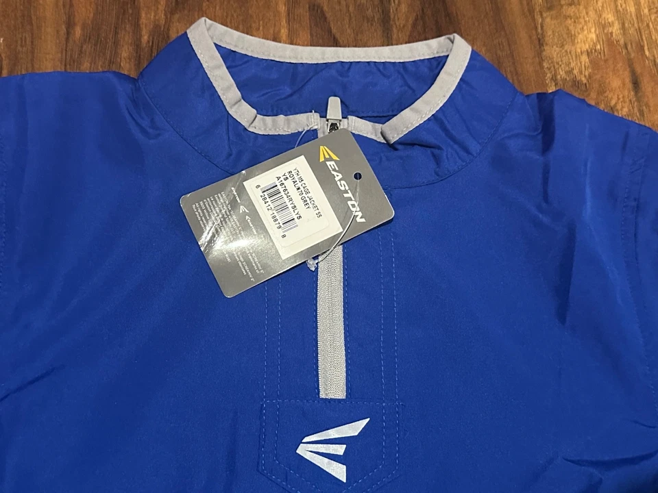 Chaqueta Easton Youth Pequeña Jaula de Béisbol S/S Azul Real con Bolsillos NUEVA CON ETIQUETAS NUEVA Foto 3 de 3
