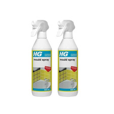 HG Mould Spray 500ml x2 Black Mould Remover Bathroom Tiles Grout Cleaner 16.49 per litre