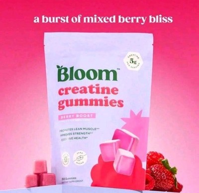Bloom Nutrition Creatine Gummies-Energy Cognitive Health&Post-Workout Muscl