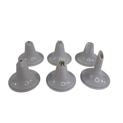 Set 6 punte di ricambio per decoratore accento facile chef coccolati plastica grigia - Foto 1 di 7