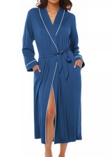 Ekouaer Kimono Robes for Women Long Lightweight Knit Bathrobe Shawl Soft Slee...