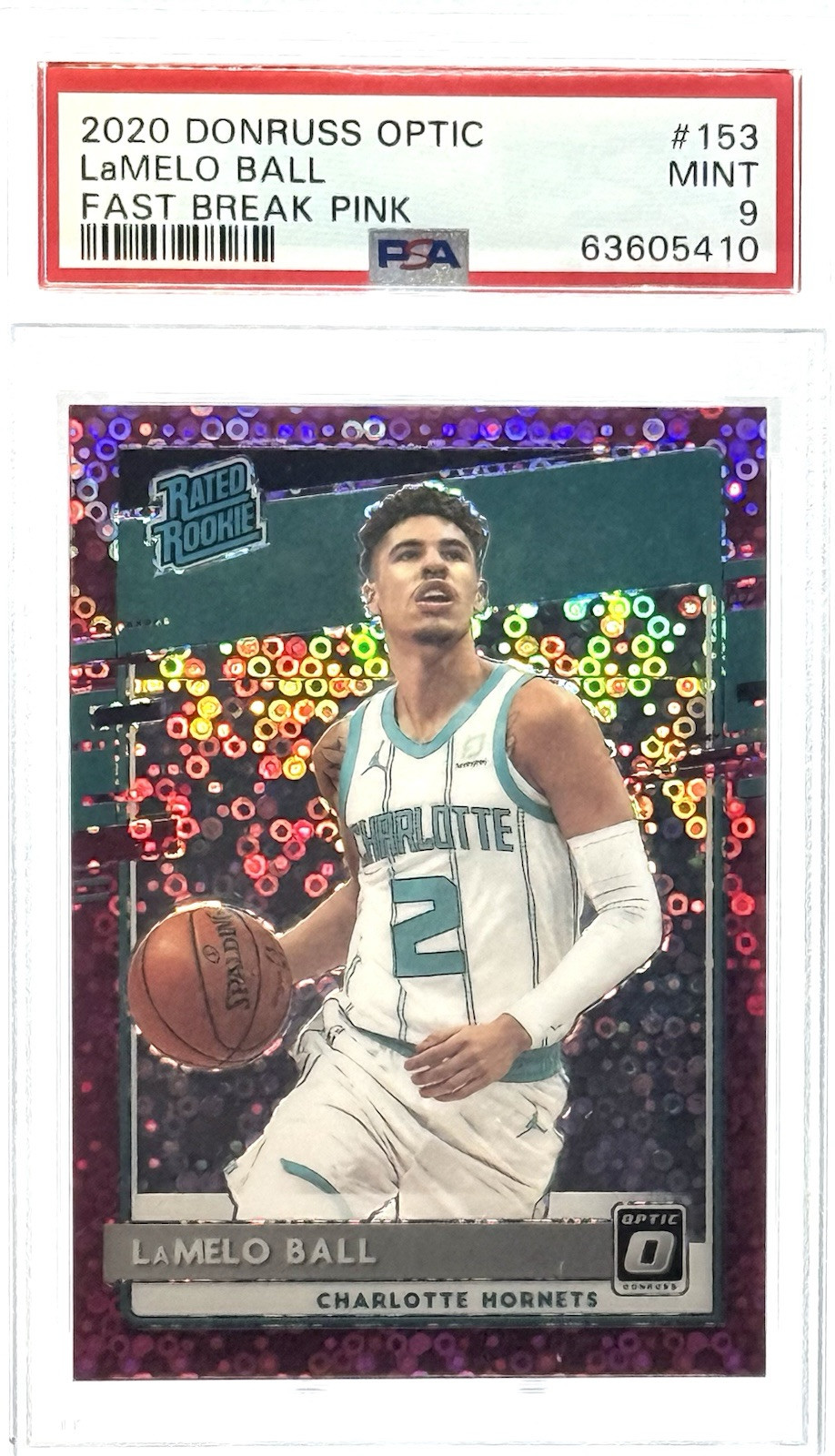 2020 Lamelo Ball Donruss Optic Fast Break Pink /20 PSA 9