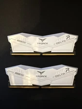 TEAMGROUP T-Force Delta RGB 32GB (2x16GB) DDR5 6400MHz White CL 40-40-40-84