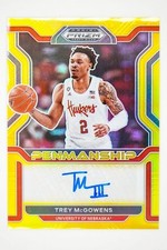 2022 Panini Prizm Gold 7/10 Trey McGowens CP-TMC Auto Autograph Penmanship Picks