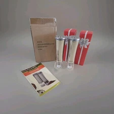 NEW Wolfgang Puck Battery Operated Spice Mills Set Stainless Pepper Salt 