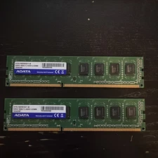 ADATA 8GB (2x4GB) DDR3 AD3U1600W4G11-B 1600(11) 4GX8 U-DIMM 