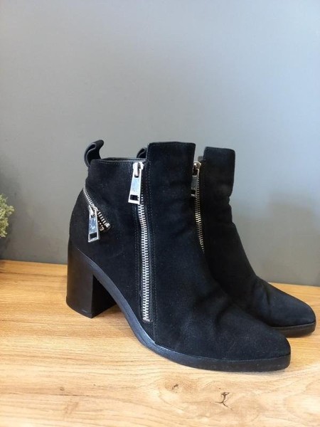 Women Kenzo Boots Black Suede 37