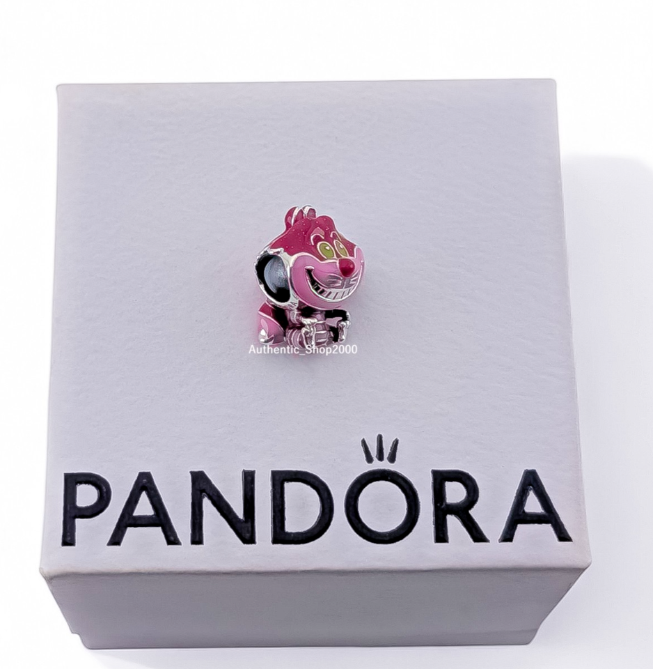NEW 100% PANDORA 925 Ale Disney Alice in Wonderland Cheshire Cat Charm ...