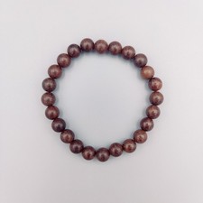 8mm Wood Bead Bracelet  Handcrafted in USA  Stretch Unisex  Meditation Yoga