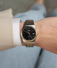 Casio MTP-B145SG-1AVDF Two Tone Stainless Steel Black Dial WR50M Quartz Watch