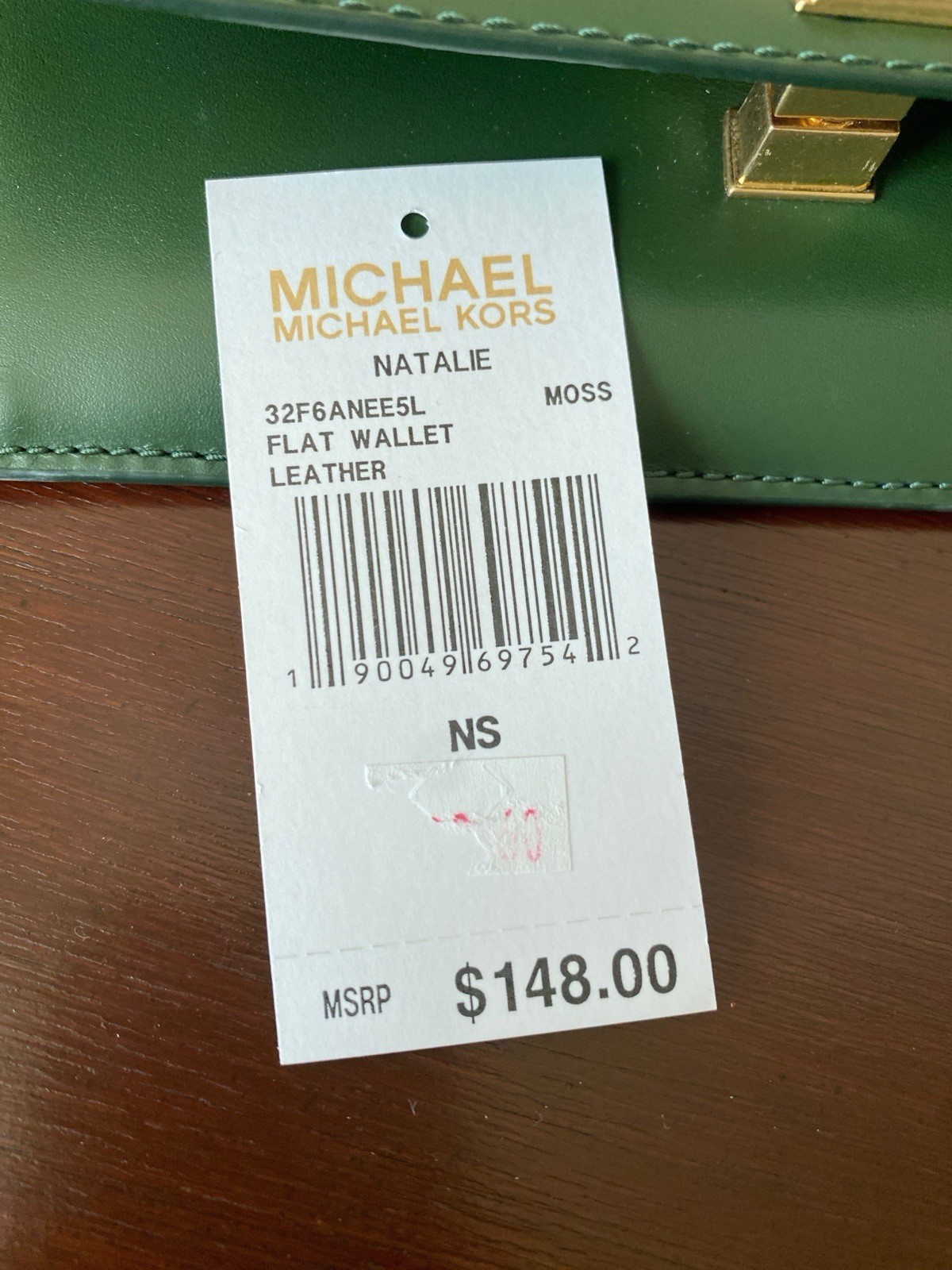 Michael Michael Kors Natalie Flat Smooth Leather Wallet Moss thumbnail 6