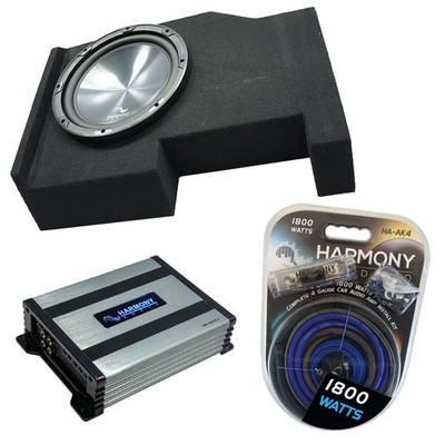 Harmony HA-R104 10'' Sub Fits 14-18 Chevy Silverado Crew Cab w/ HA-A400.1 Amp