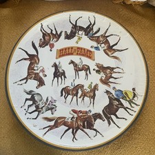 Vintage Springbok Round Puzzle Horse Racing Hall Of Fame  - 1969 