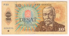 1986 Czechoslovakia 10 Korun 668954 Paper Money Banknotes Currency