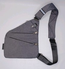 Unisex Crossbody Anti Theft Travel Bag For Women  Men Grey