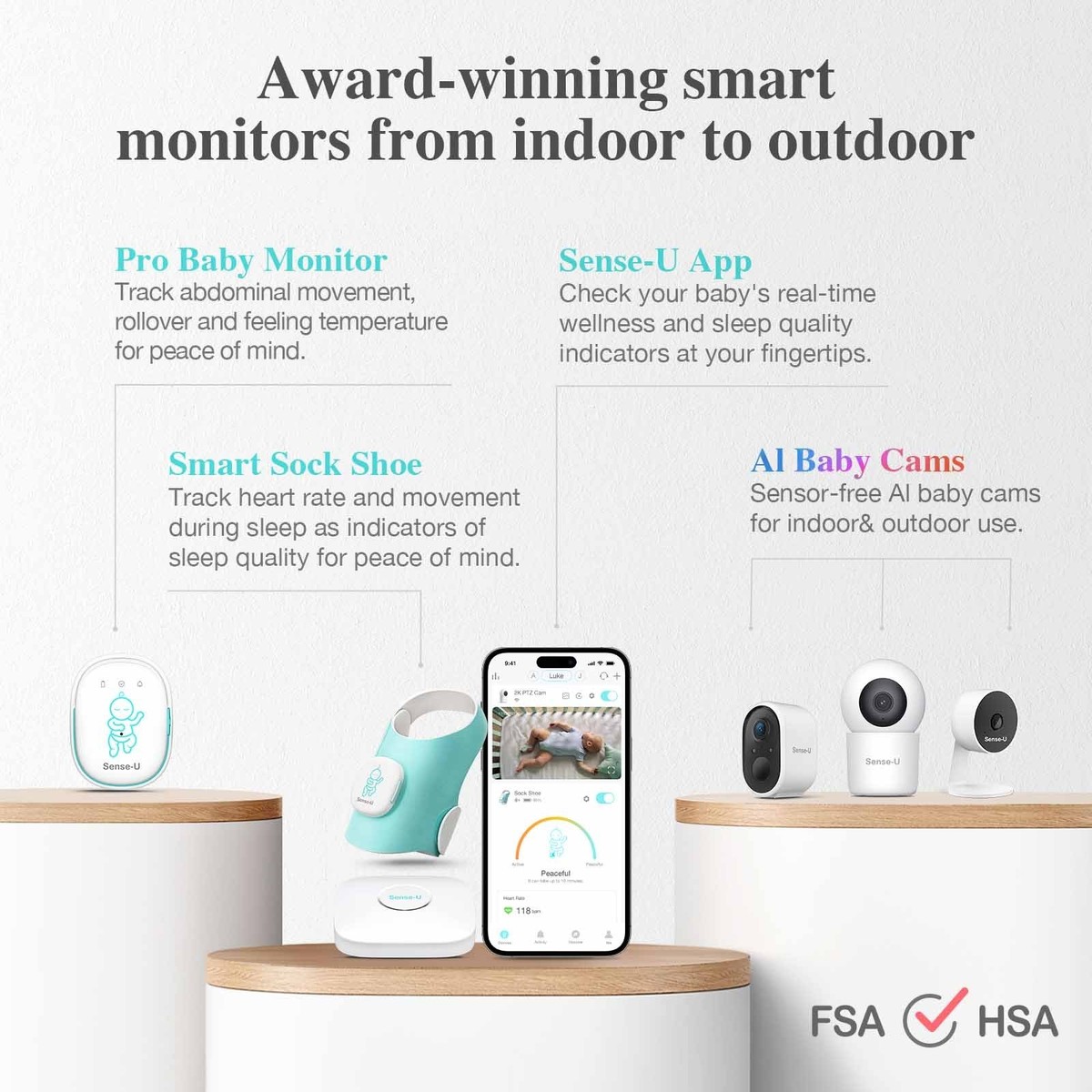 Sense-U Smart Sock Shoe Baby Monitor (Long Range) – Real-time 