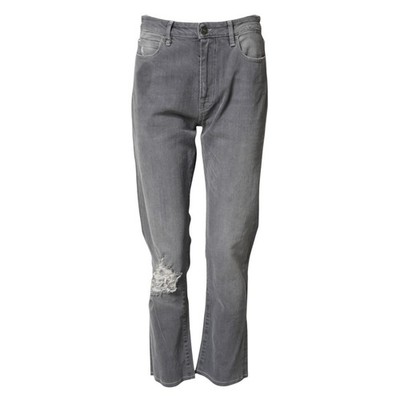 CYCLE Jeans Gray Tattered Mid Waist Men Straight Denim Trouser s. Tag W26 200usd